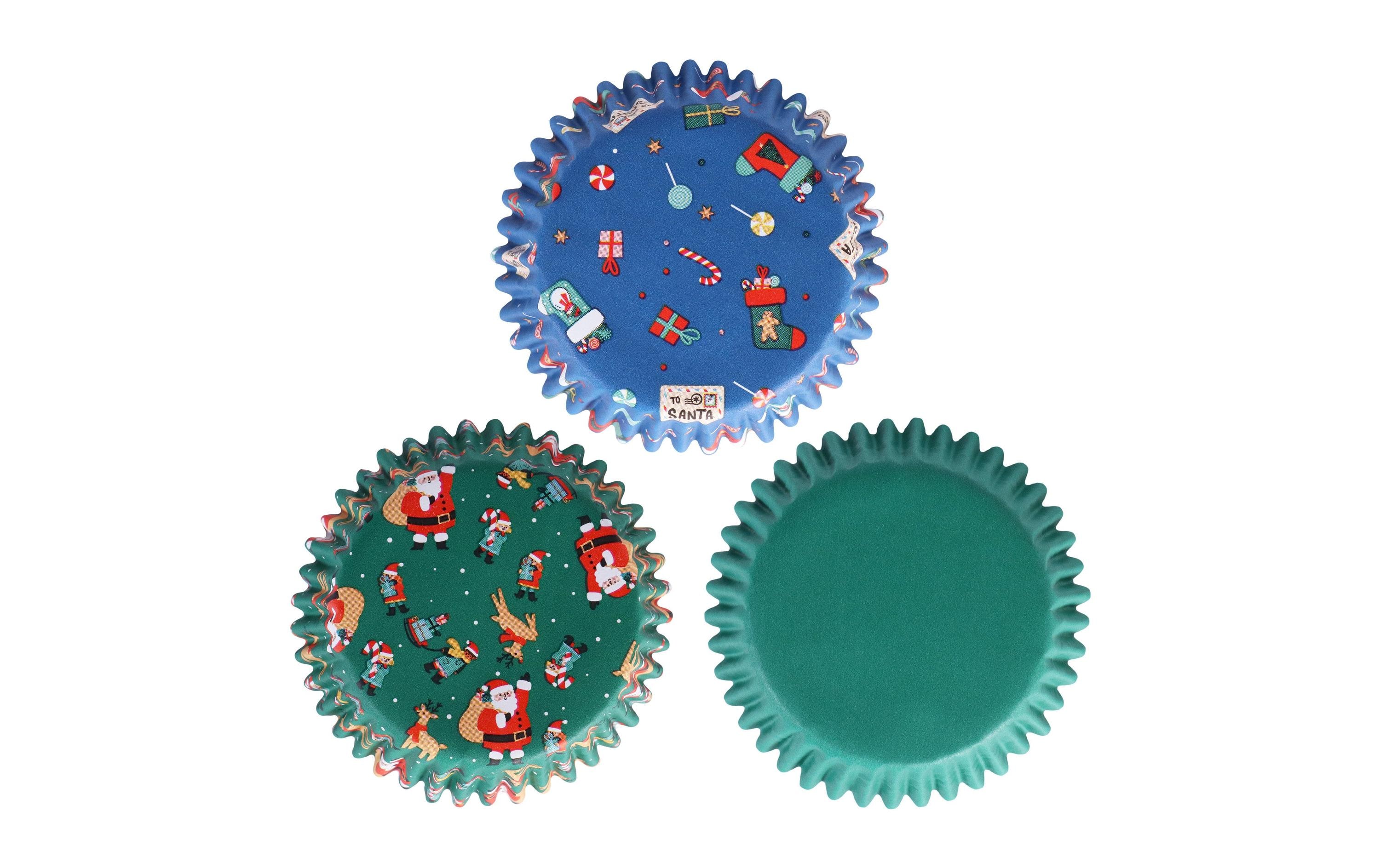 PME Muffin-Backform Santa Mix 100 Stück, Mehrfarbig