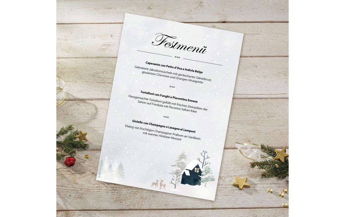 Sigel Motivpapier Christmas Watercolor, A4, 90 g/m², 25 Blatt