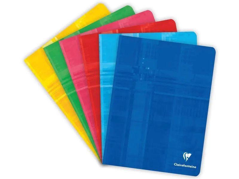 Clairefontaine Schulheft 48 Blatt, 17 x 22 cm, 5 mm kariert, assortiert Clairefontaine Schulheft 48 Blatt, 17 x 22 cm, 5 mm kariert, assortiert