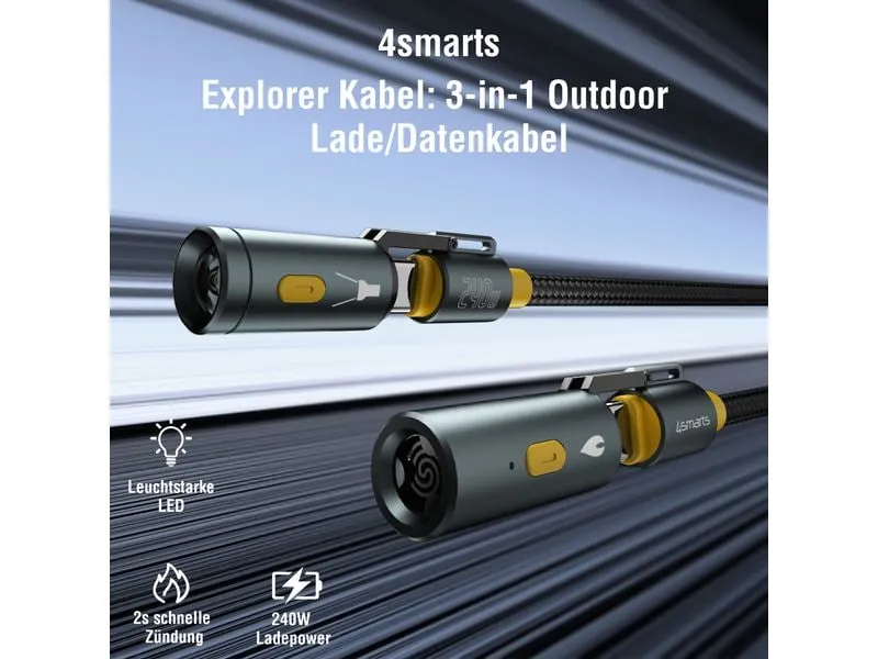 4smarts 3in1 USB-C Kabelset Explorer USB C - USB C 1.5 m 4smarts 3in1 USB-C Kabelset Explorer USB C - USB C 1.5 m