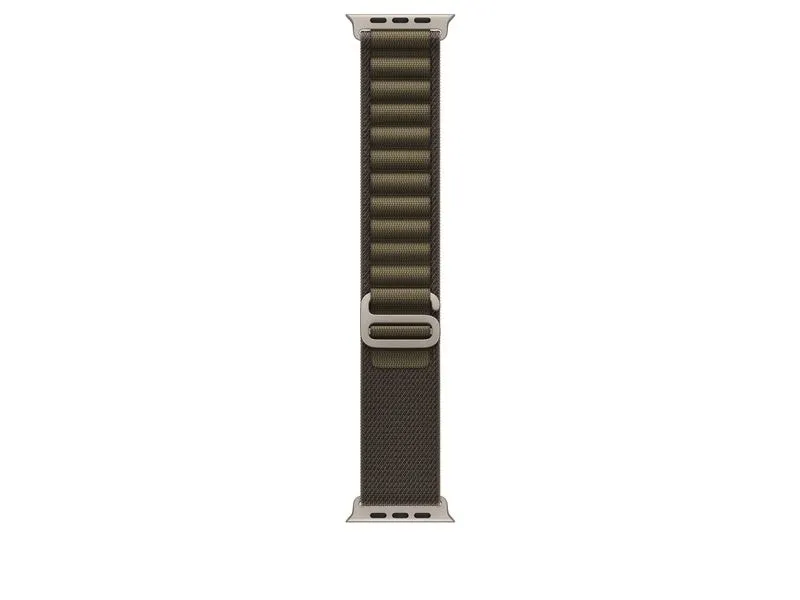 Apple Alpine Loop 49 mm Dark Olive Natural Titanium Finish Large