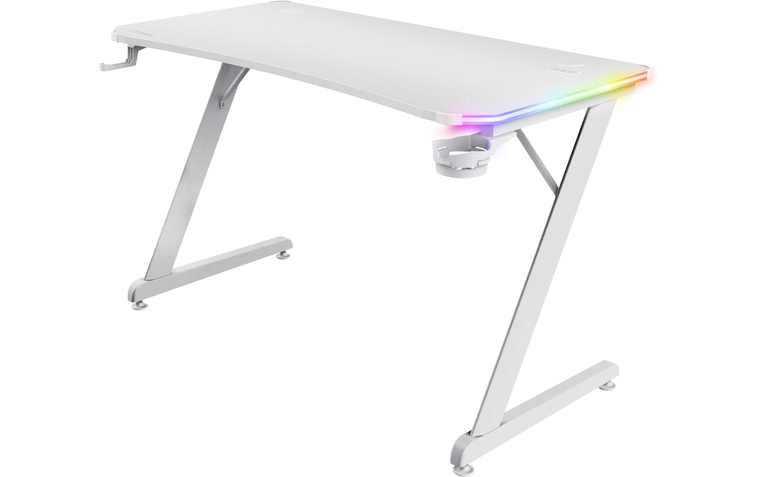 Trust Gaming Tisch GXT 709W Luminus RGB Weiss