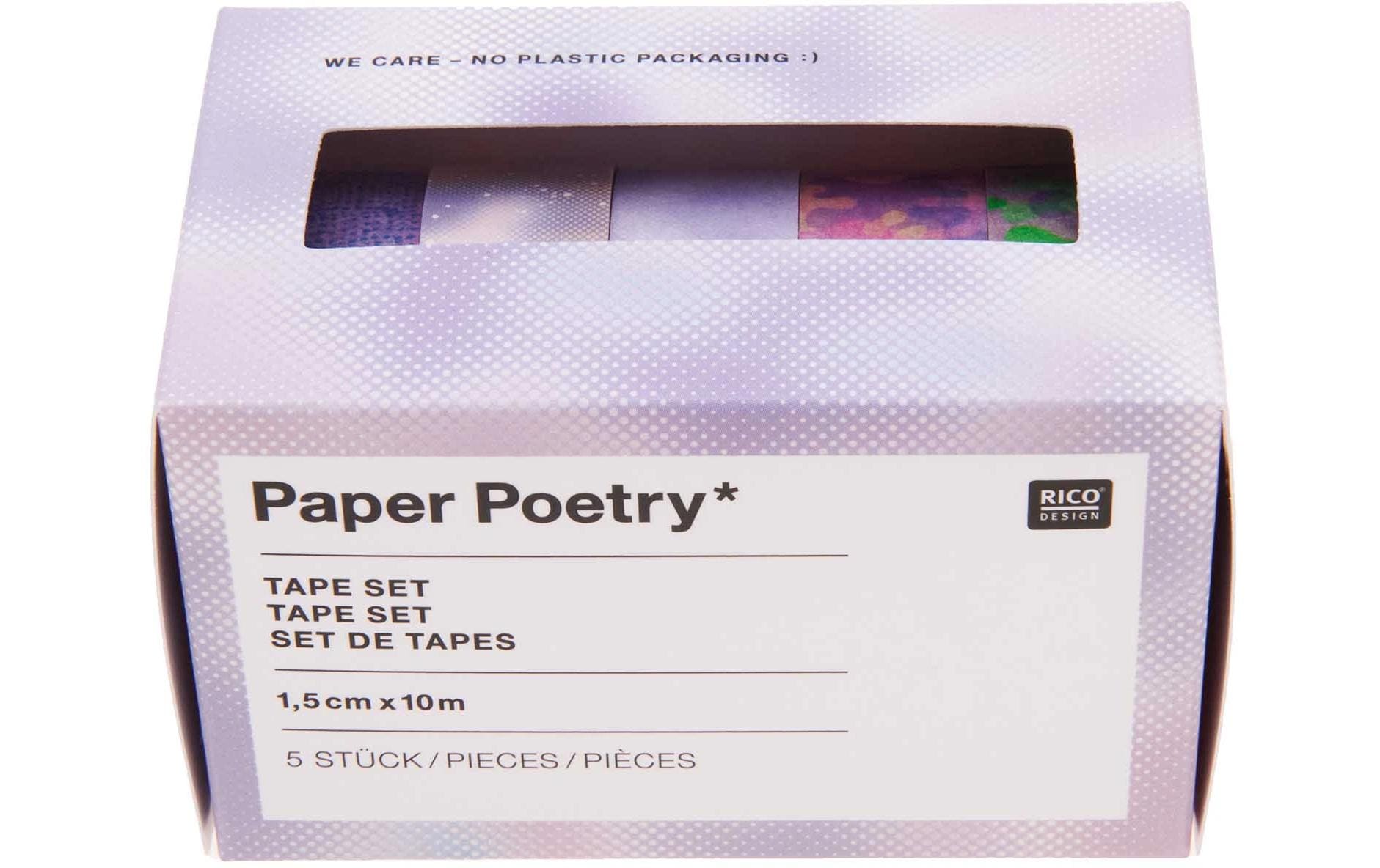 Rico Design Washi Tape Transformation 5 Stück, Lila, 10 m