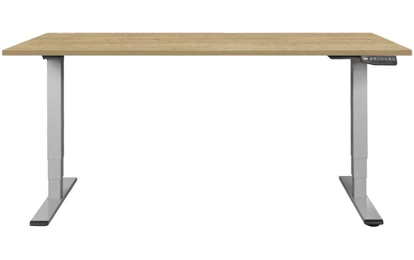 Contini höhenverstellbarer Bürotisch 2.0 x 0.9 m Eiche, Metall, grau