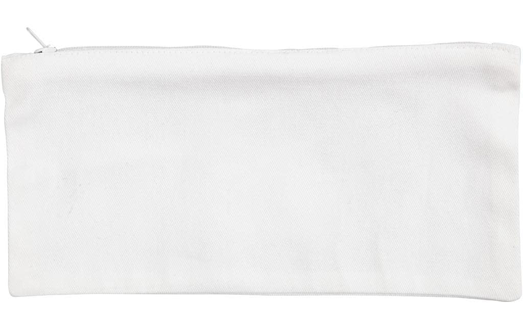Creativ Company Baumwoll-Schreibetui 11 x 23 cm, Weiss Creativ Company Baumwoll-Schreibetui 11 x 23 cm, Weiss