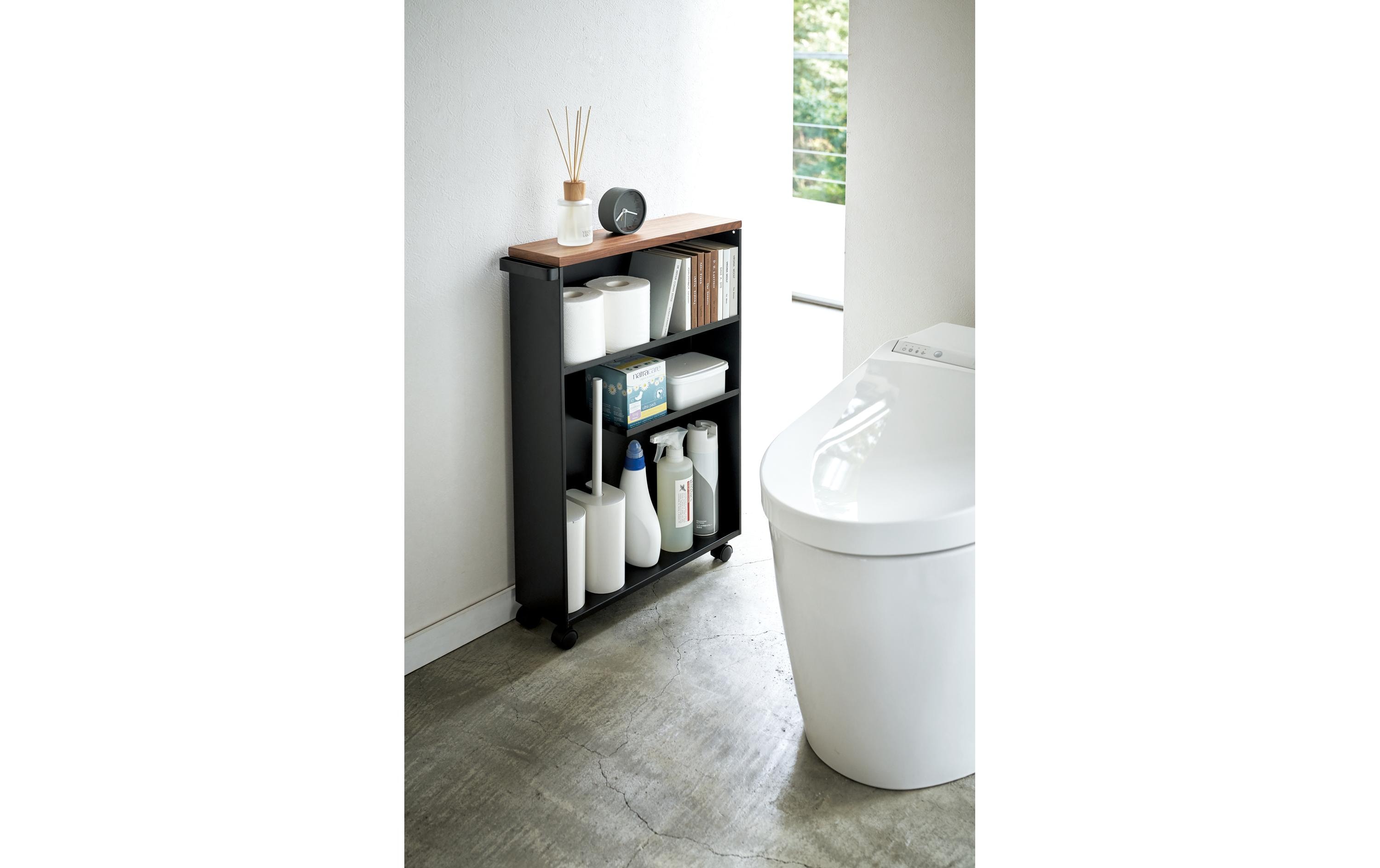 Yamazaki Badezimmerregal Tower 68 cm, Schwarz