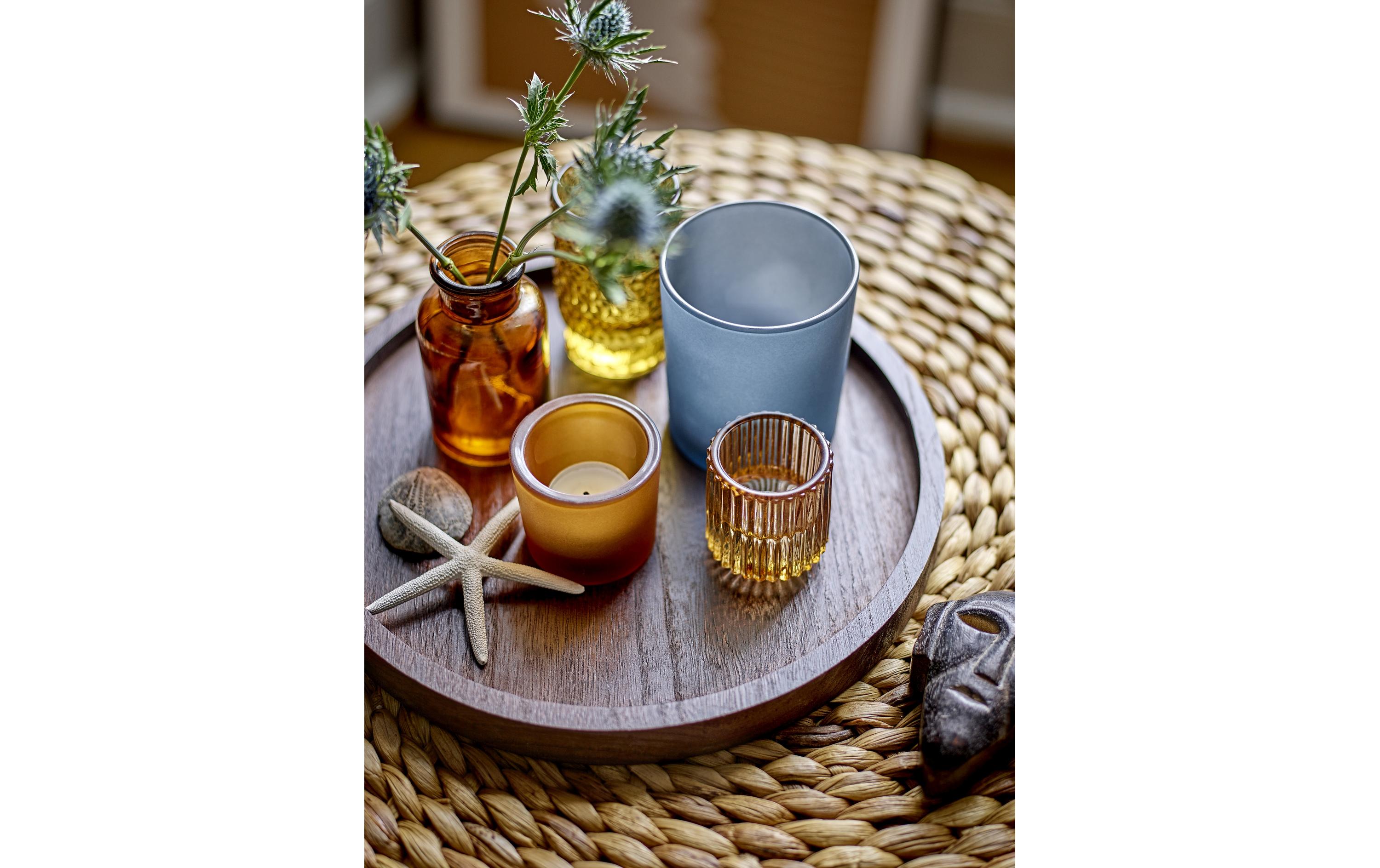 Bloomingville Windlicht Sanga 6er Set, Glas/Holz