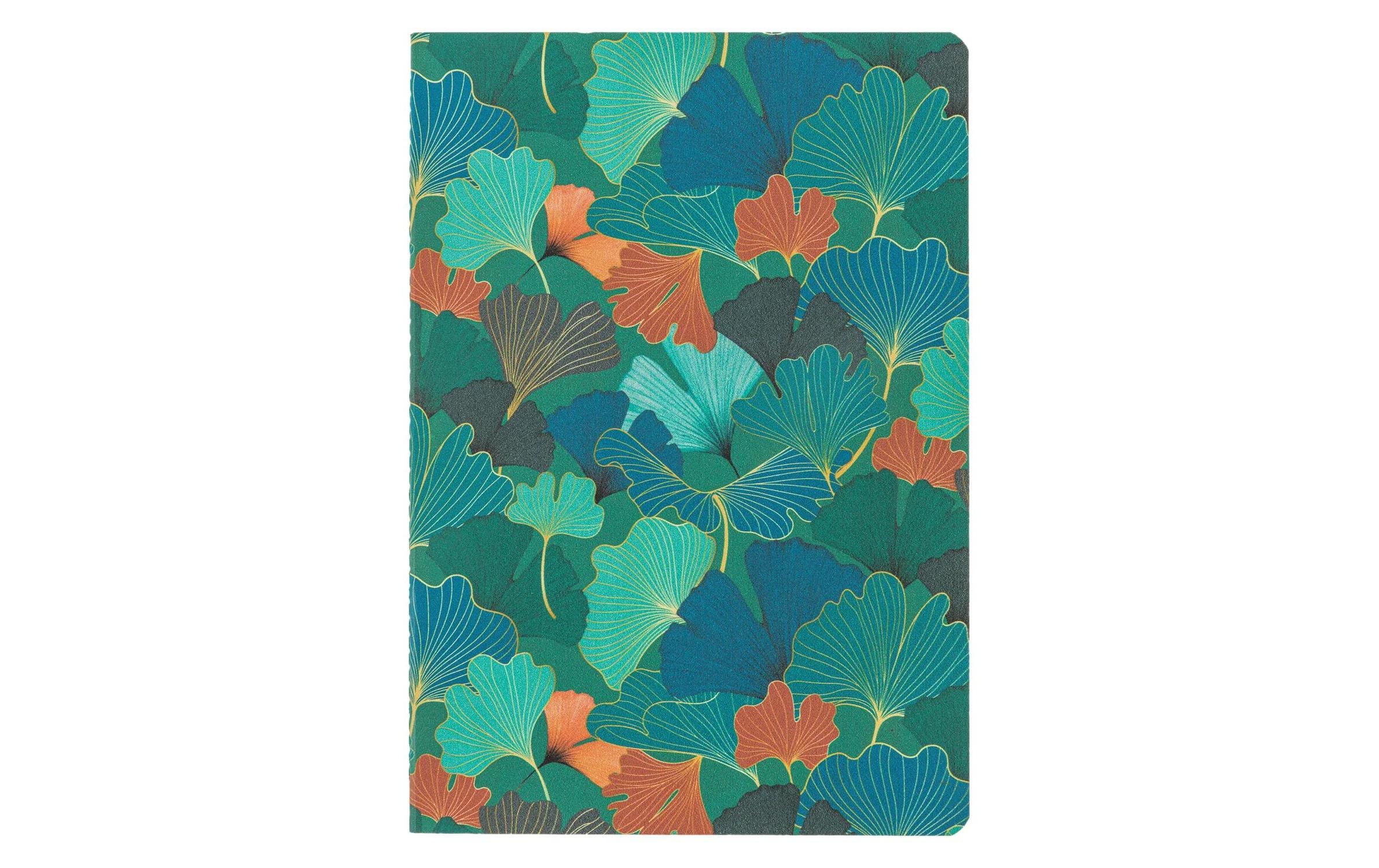 Clairefontaine Notizheft Ginkgo assortiert, A5, Liniert, Grün