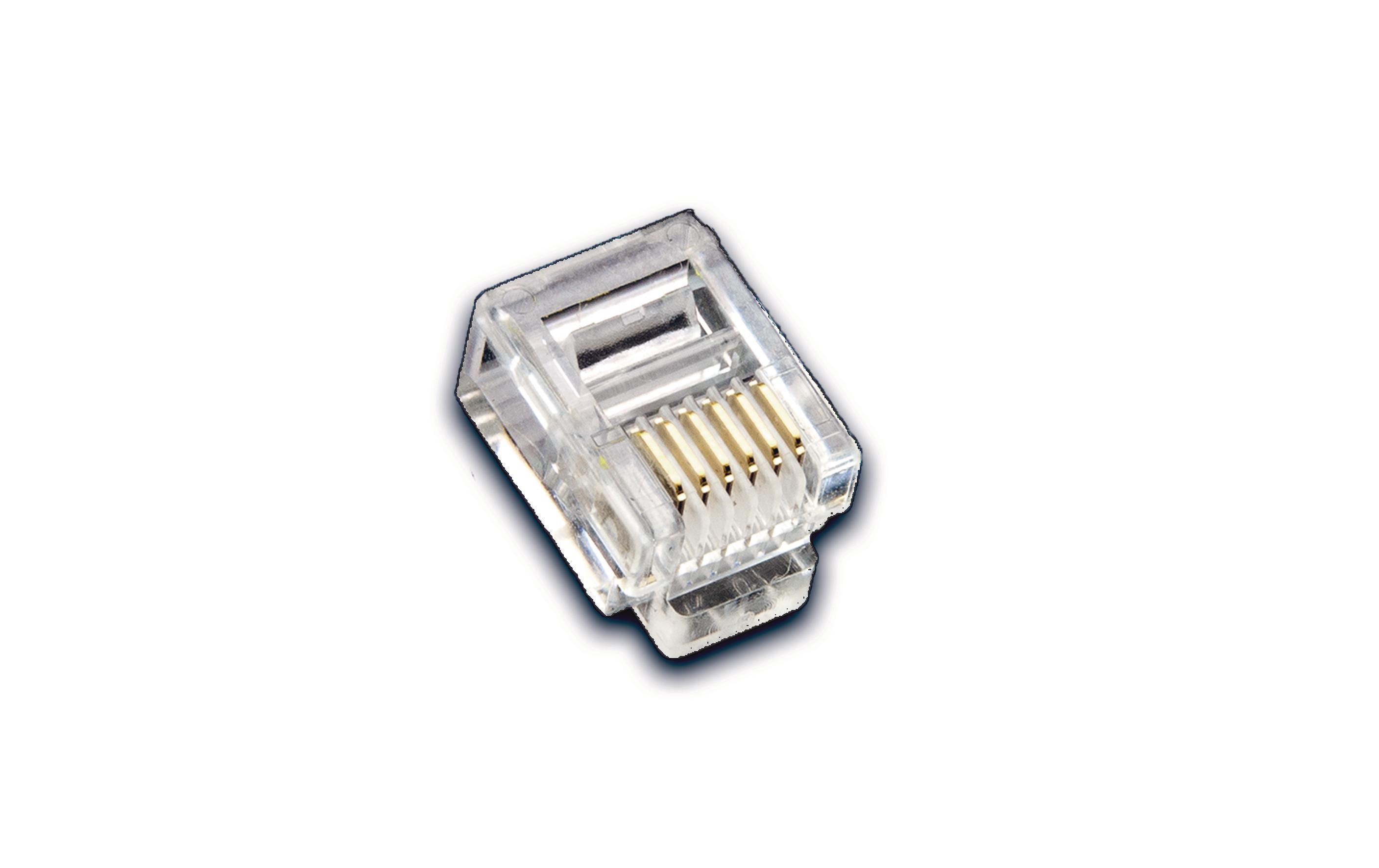 Wirewin Modularstecker RJ-12, 6P/6C, 100er-Pack Wirewin Modularstecker RJ-12, 6P/6C, 100er-Pack
