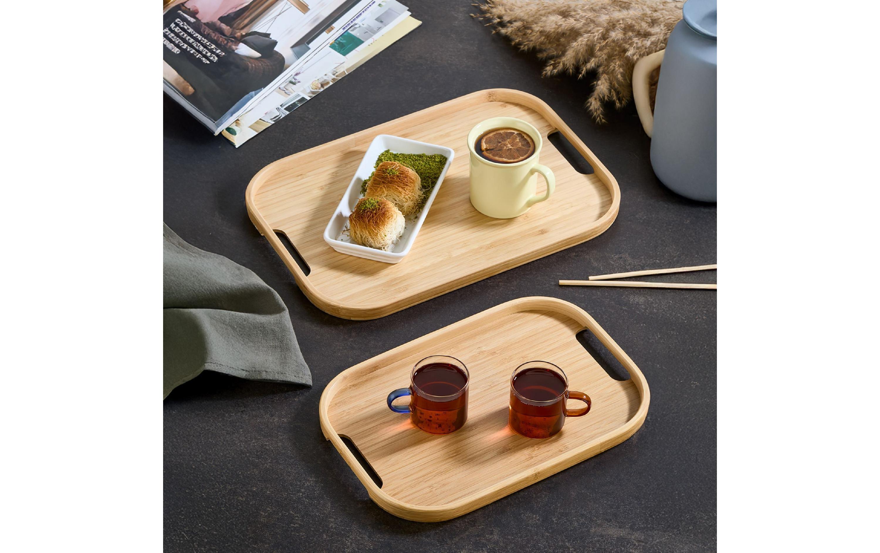 Hermia Serviertablett Acero 2-teilig, Braun