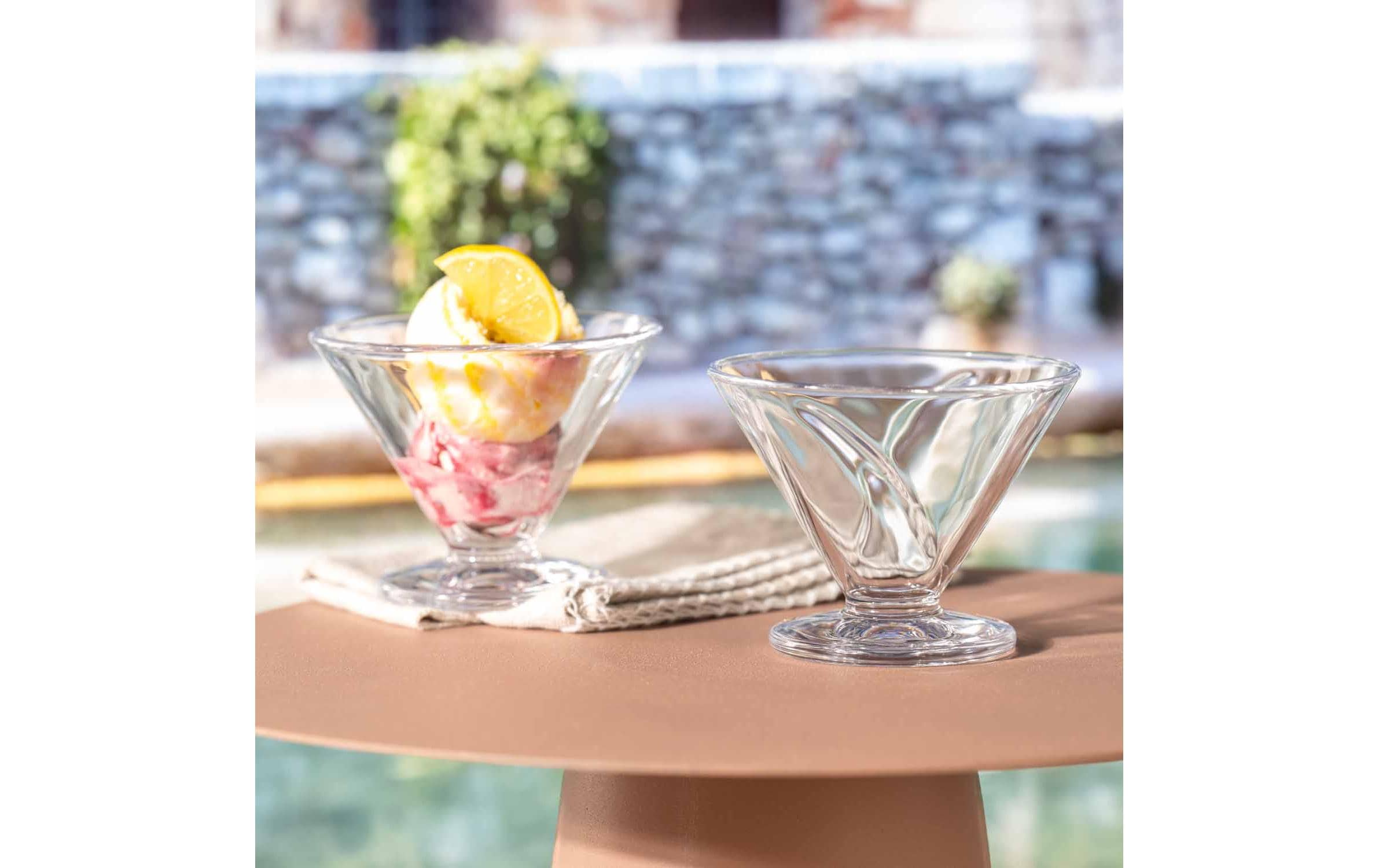 Leonardo Schale Cono 4 Stück, Transparent