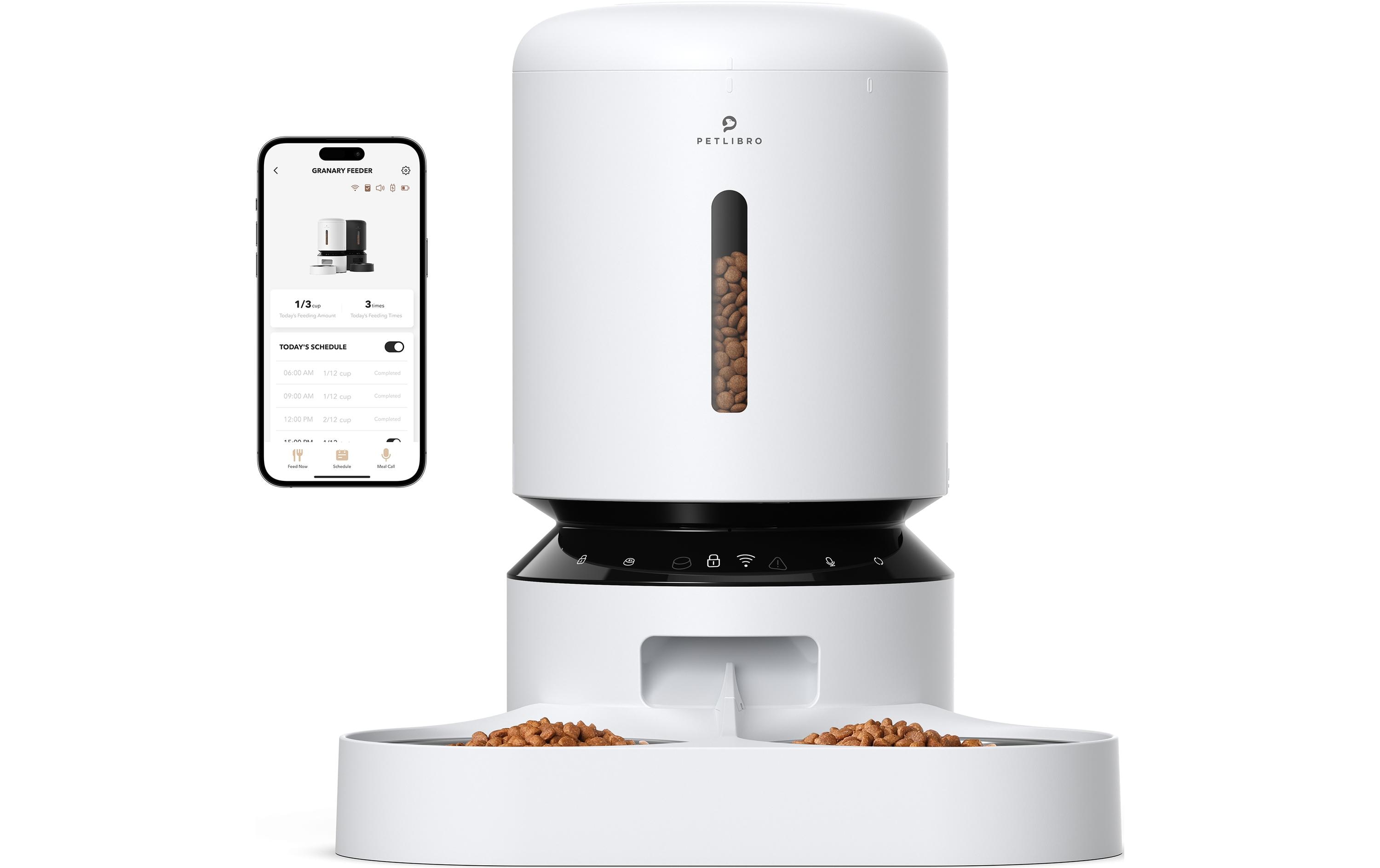 Petlibro Futterautomat WIFI Doppelfutterschale 5 l Weiss