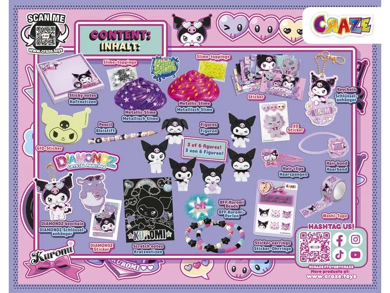 Craze CRAZE Adventskalender Kuromi mit Accessoires und Spielzeug