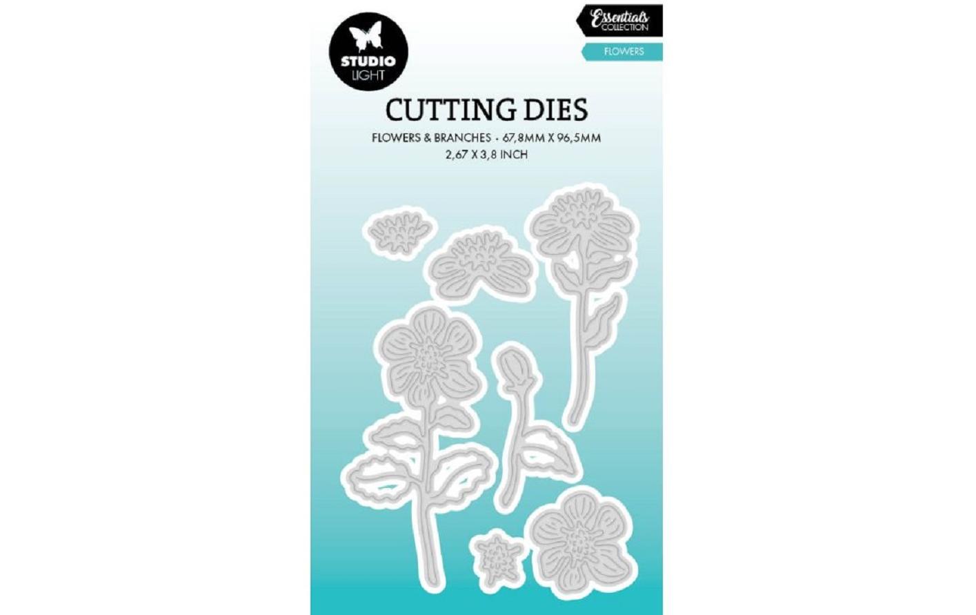 Studio Light Stanzschablone Blumen Essentials 68 x 96 x 1 mm, 7 Stück Studio Light Stanzschablone Blumen Essentials 68 x 96 x 1 mm, 7 Stück