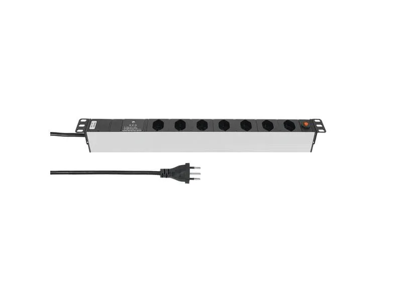 STEFFEN 19 Steckdosenleiste 7x T13, Silber STEFFEN 19 Steckdosenleiste 7x T13, Silber