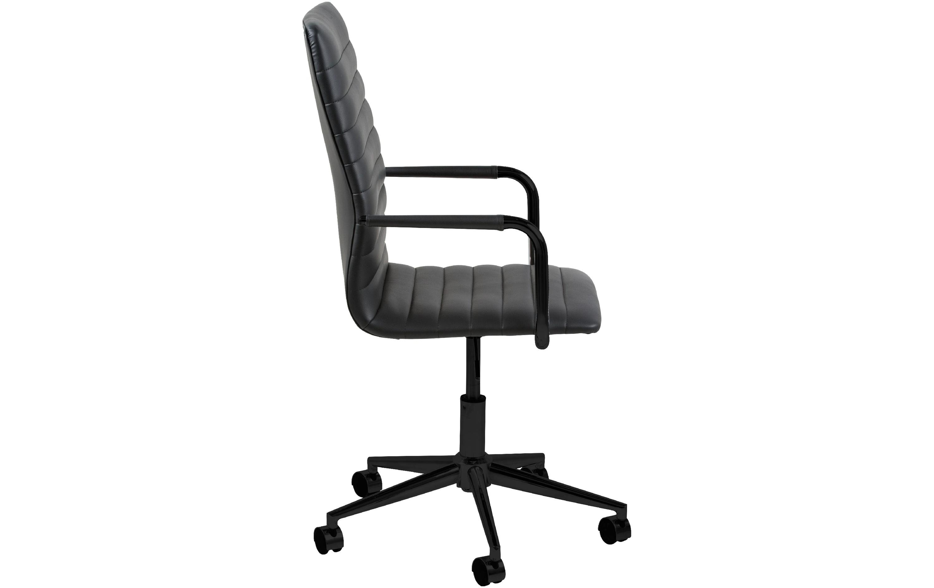 AC Design Bürostuhl Winslow, mit Polsterrücken und Armlehnen, Schwarz AC Design Bürostuhl Winslow, mit Polsterrücken und Armlehnen, Schwarz