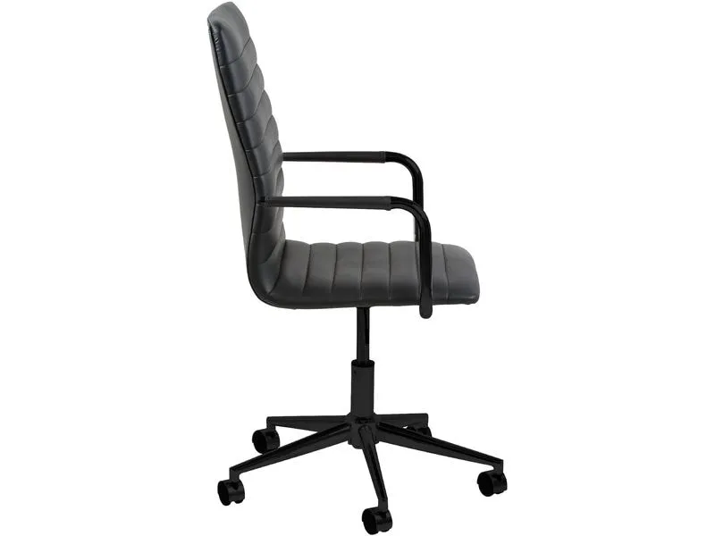 AC Design Bürostuhl Winslow, mit Polsterrücken und Armlehnen, Schwarz