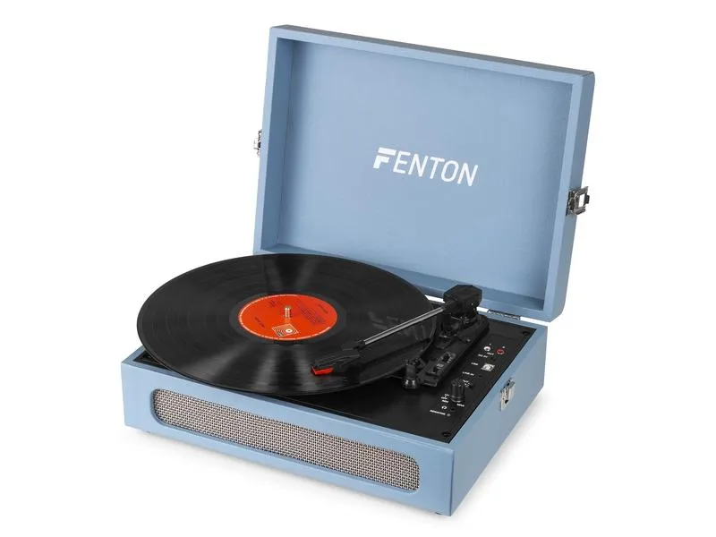 Fenton Plattenspieler mit Bluetooth RP118E Blau Fenton Plattenspieler mit Bluetooth RP118E Blau