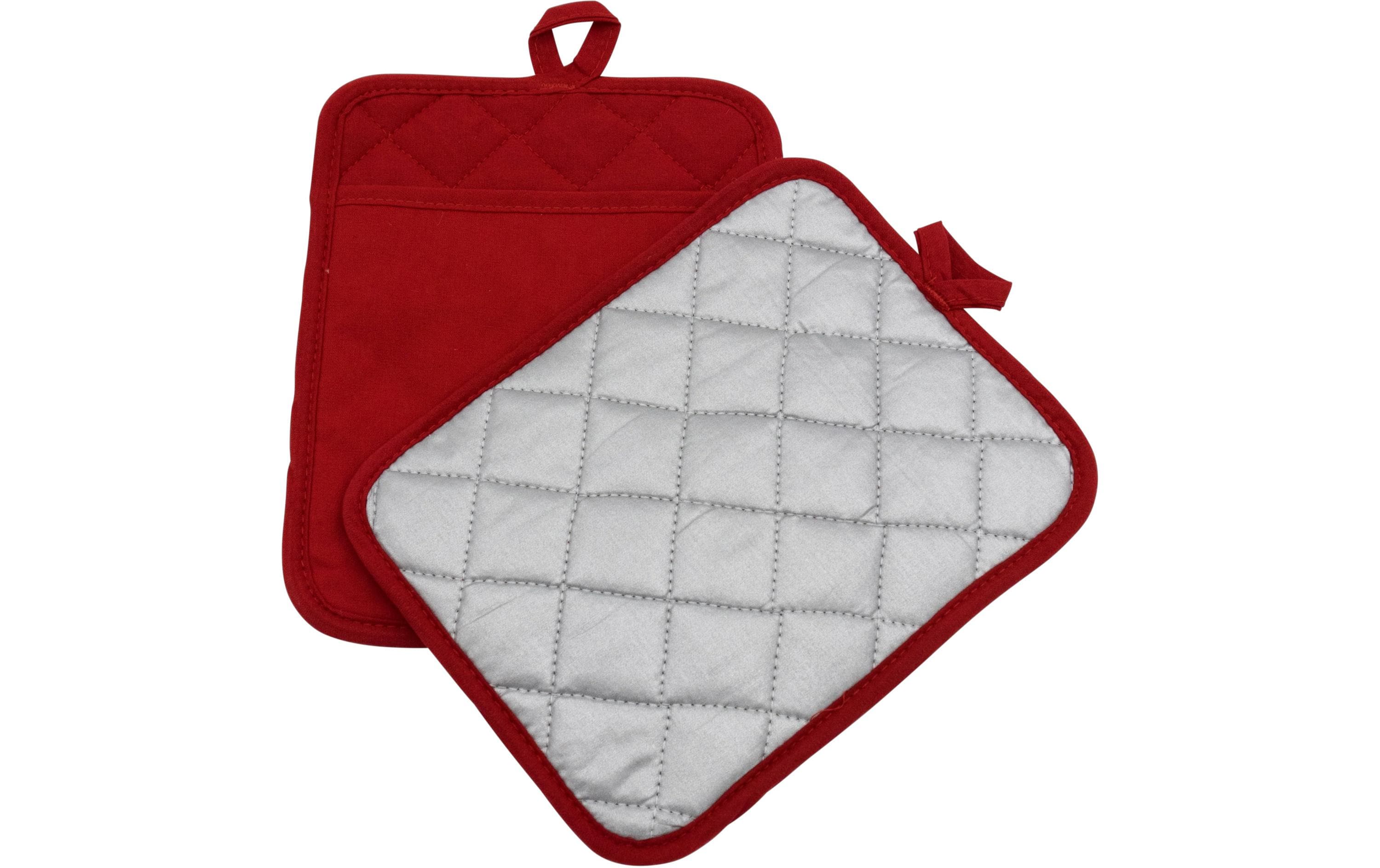 Stronghold Topflappen Silber/Rot