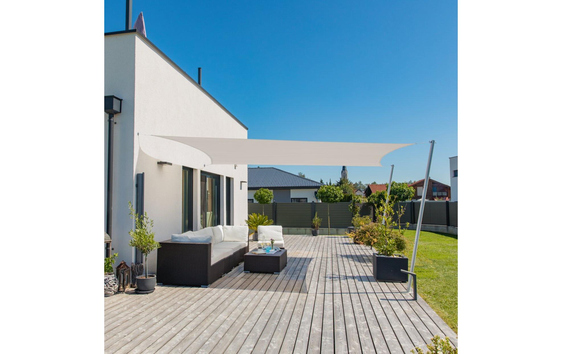 Windhager Sonnensegel Cannes, 200 x 300 cm, Eckig, Grau