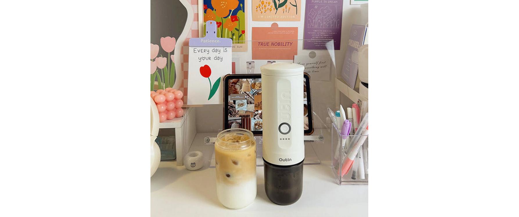 OUTIN Reisekaffeemaschine Nano Weiss