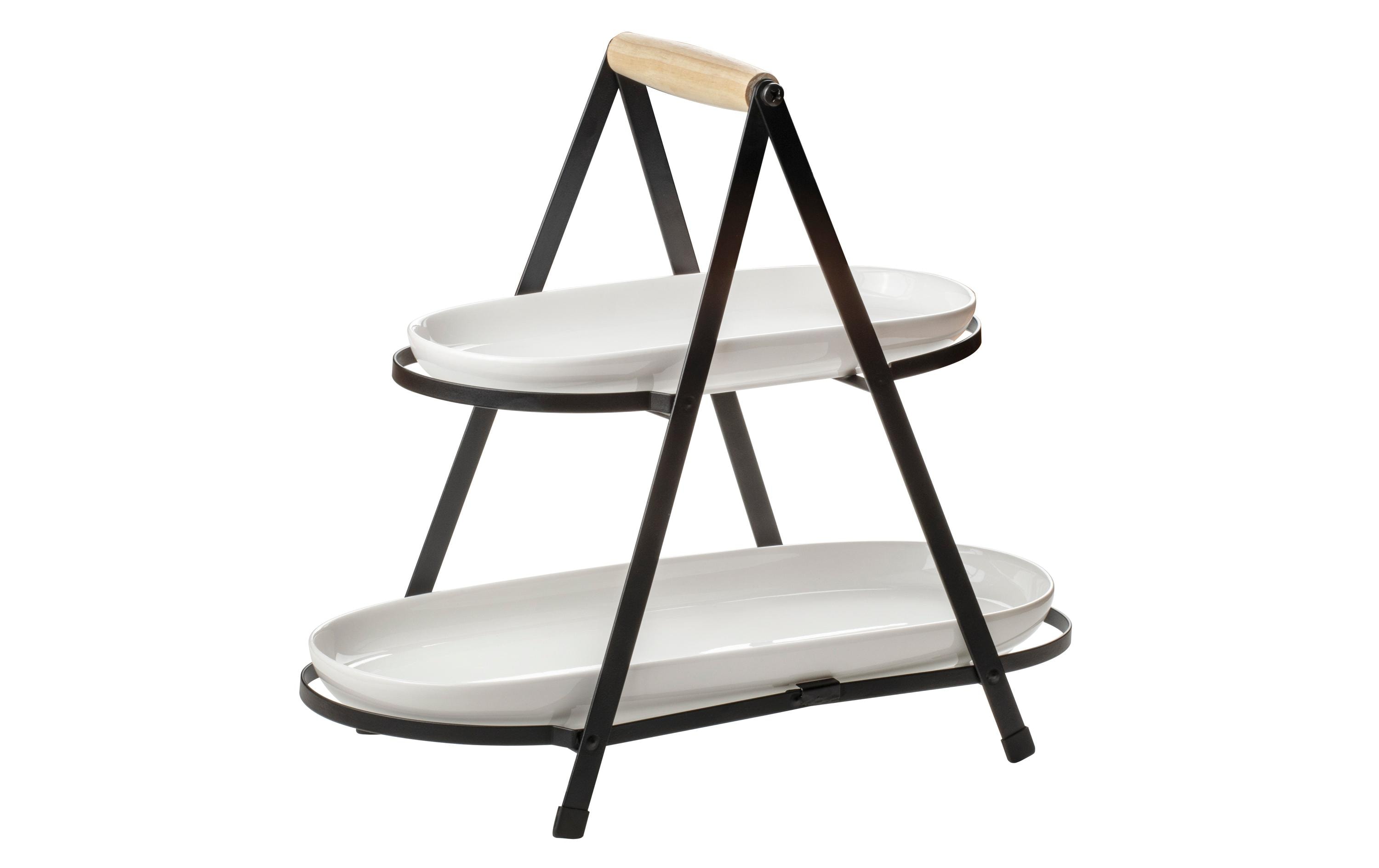 Ladelle Etagere Alto Serve und Share 37 cm, Weiss
