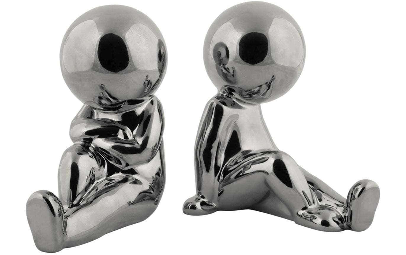 present time Buchstütze Joey 2 Stück, Silber present time Buchstütze Joey 2 Stück, Silber