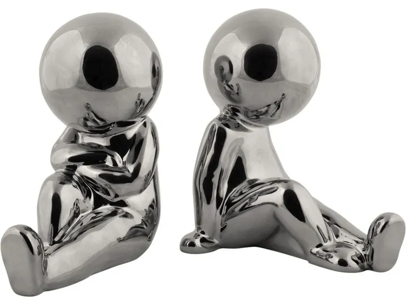 present time Buchstütze Joey 2 Stück, Silber present time Buchstütze Joey 2 Stück, Silber