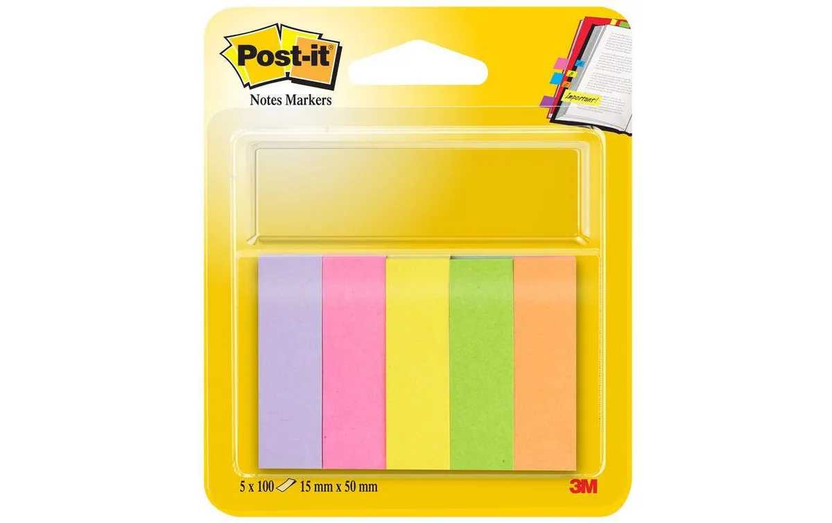 Post-it Page Marker Post-it 15 mm x 50 mm Mehrfarbig Post-it Page Marker Post-it 15 mm x 50 mm Mehrfarbig