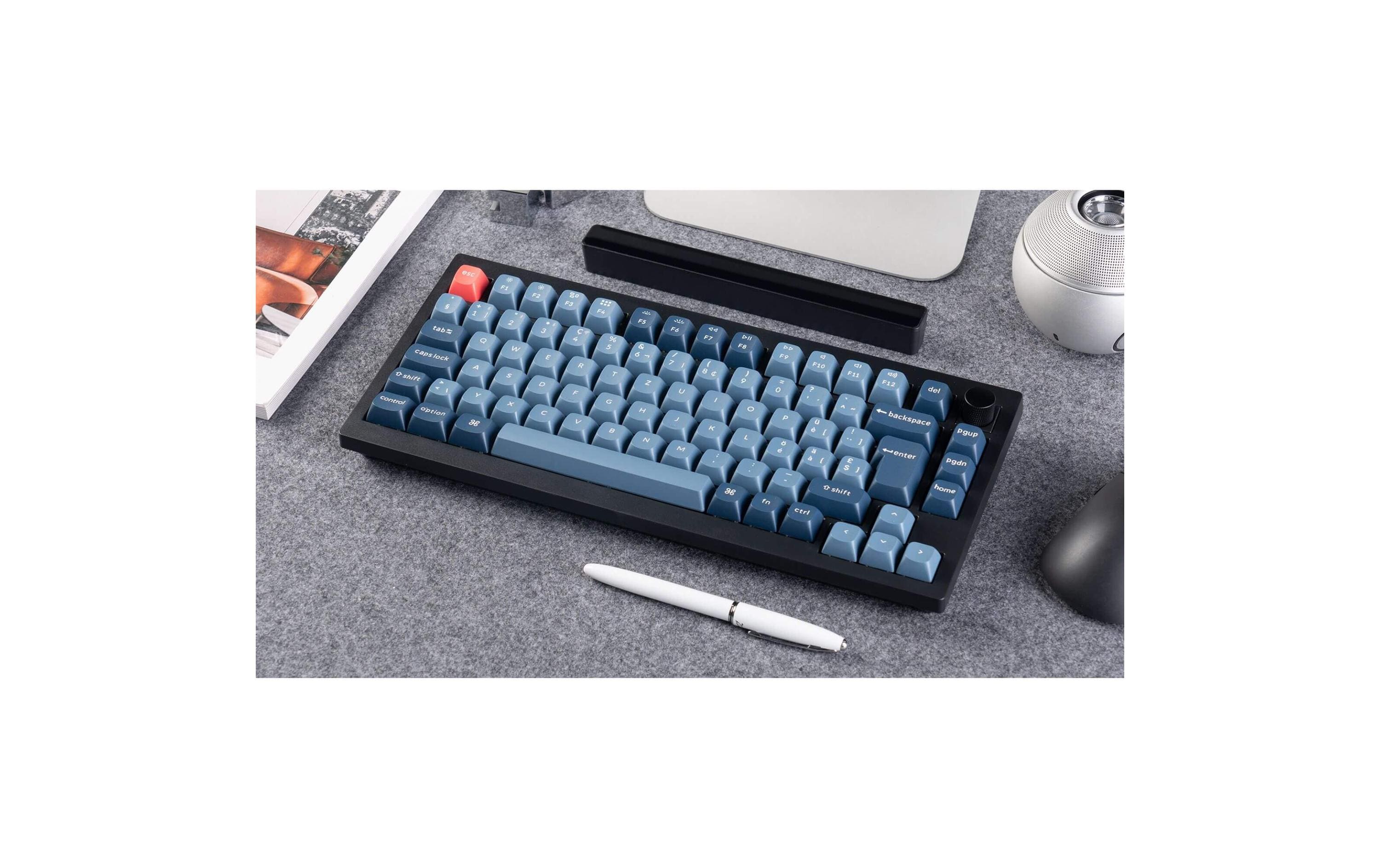 Keychron Gaming-Tastatur V1 Max Black Red Switch