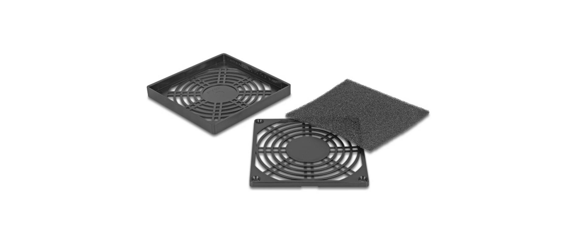 Delock Lüftergitter mit Staubfilter 92 x 92 mm