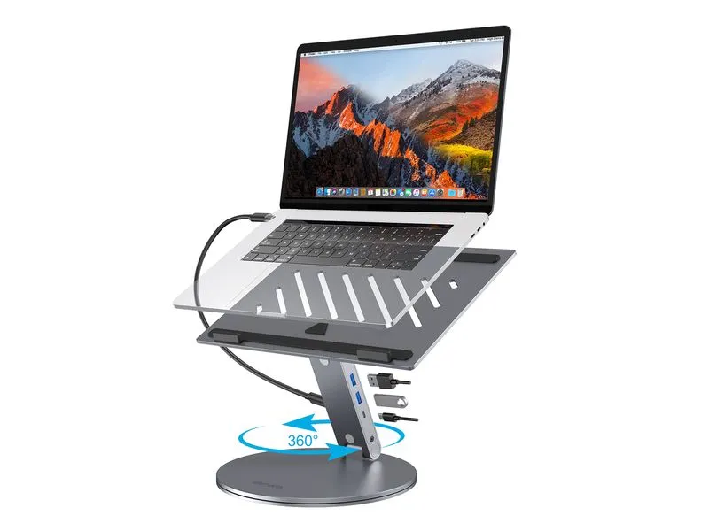 4smarts Laptop/Tablet Ständer ErgoPro + USB-C Dock, Grau 17 4smarts Laptop/Tablet Ständer ErgoPro + USB-C Dock, Grau 17