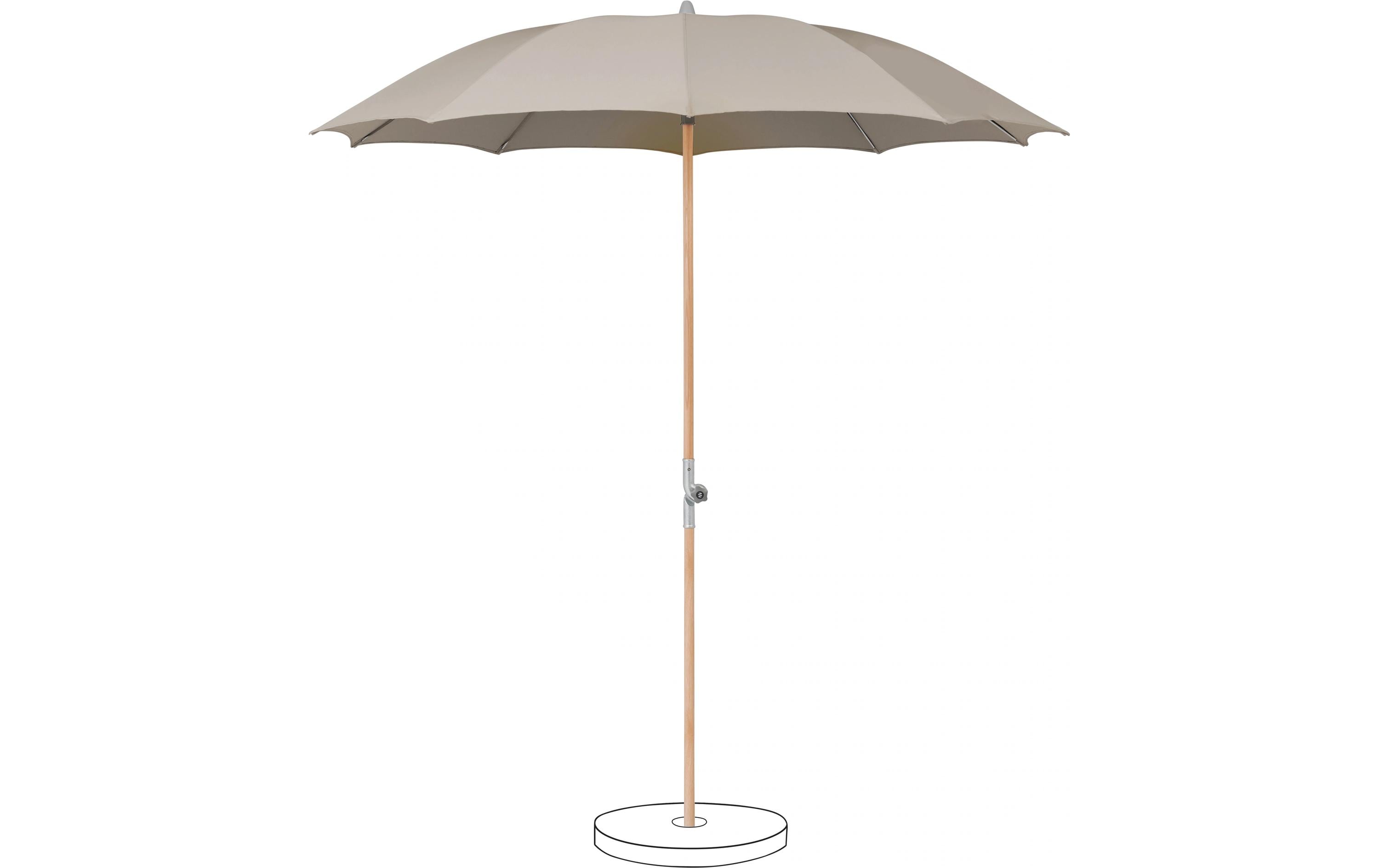 Suncomfort by Glatz Sonnenschirm Rustico 220 cm, Light Taupe Suncomfort by Glatz Sonnenschirm Rustico 220 cm, Light Taupe