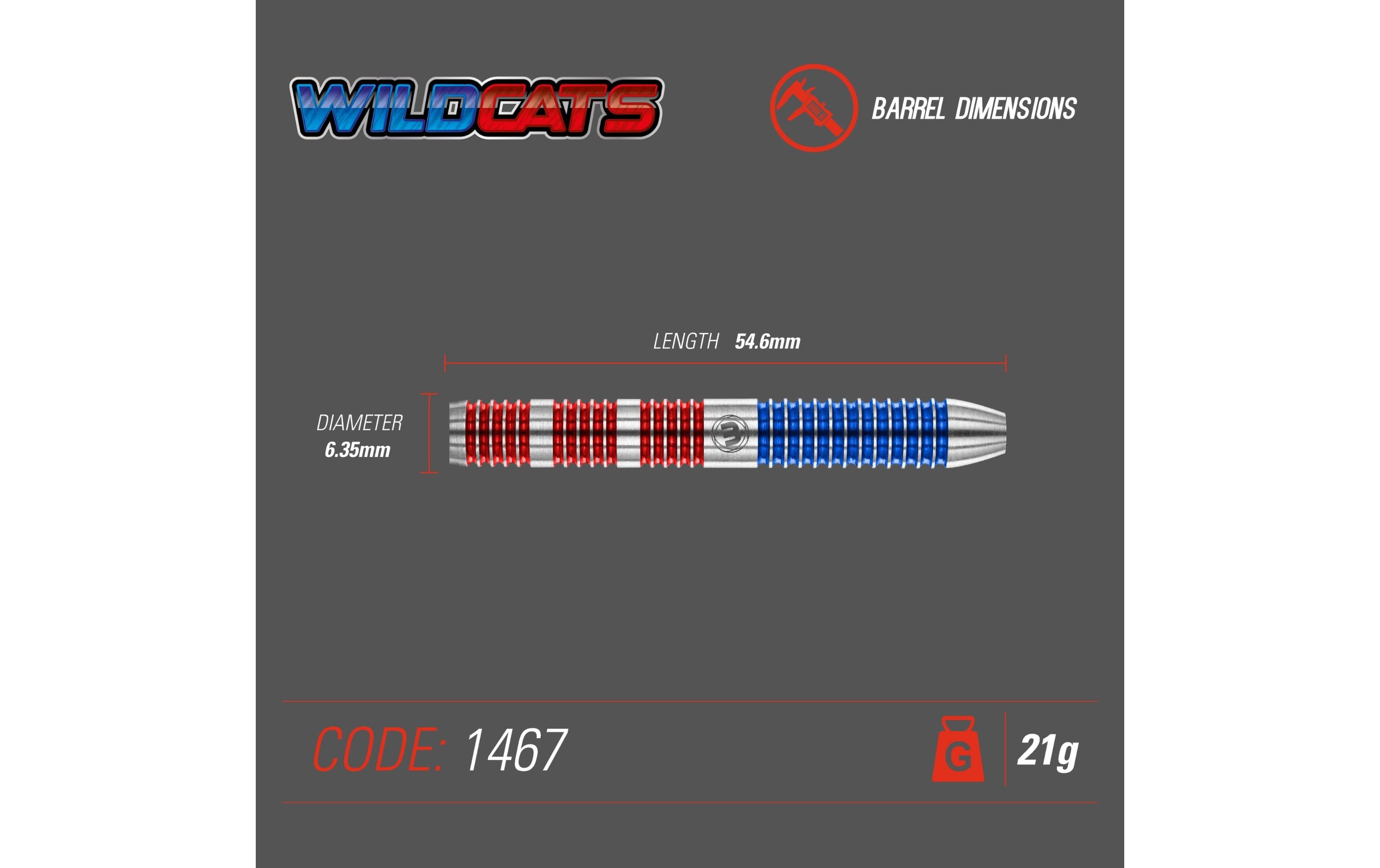 Winmau Dartpfeile Steeldart Wildcats 3 Stück