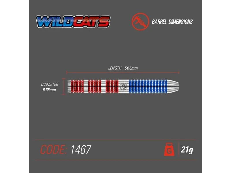 Winmau Dartpfeile Steeldart Wildcats 3 Stück