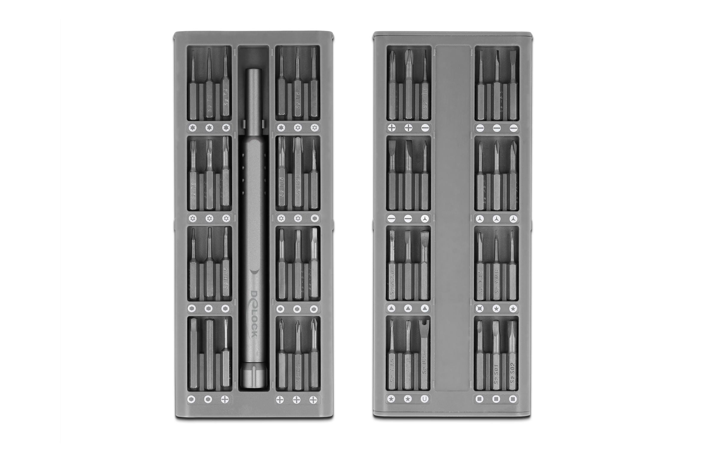 Delock Werkzeugset Präzisions Schraubendreher 49-teilig