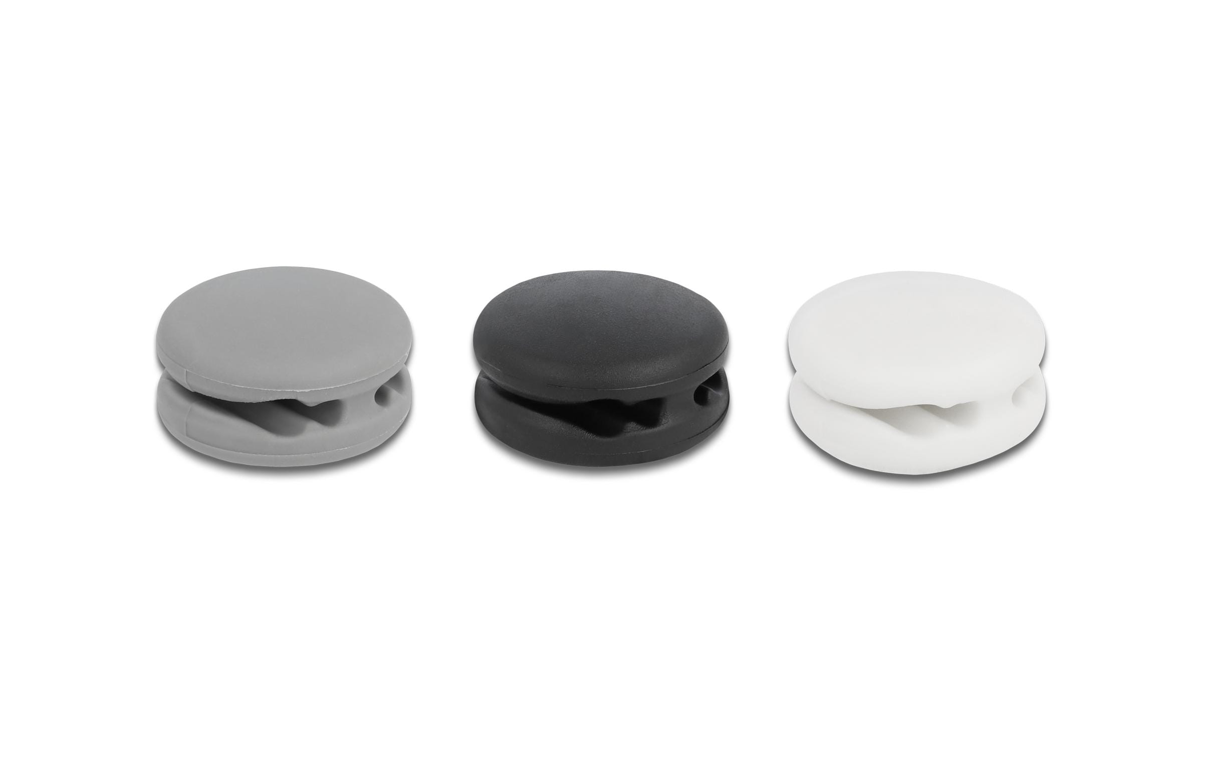 Delock Kabelhalter 14 x 25 mm, 3 Stück mit 4 Durchführungen