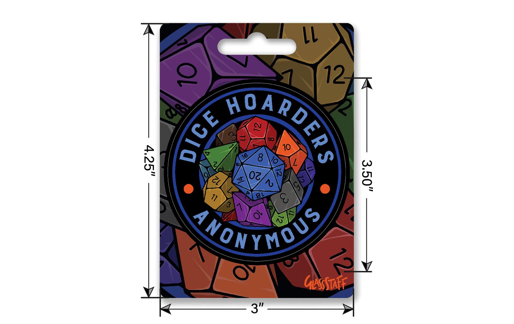 Glass Staff Dice Hoarders Anon Sticker Mehrfarbig