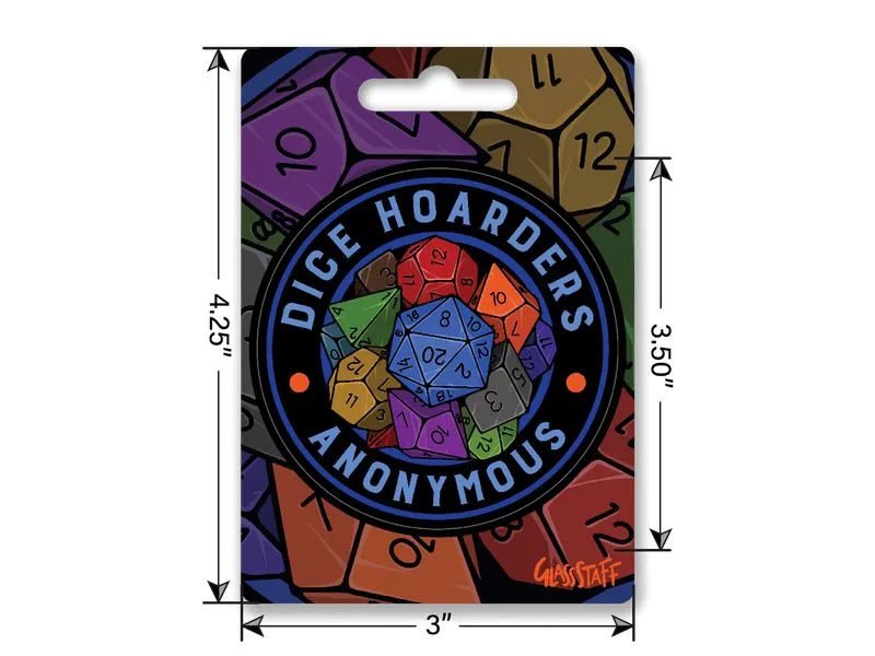 Glass Staff Dice Hoarders Anon Sticker Mehrfarbig