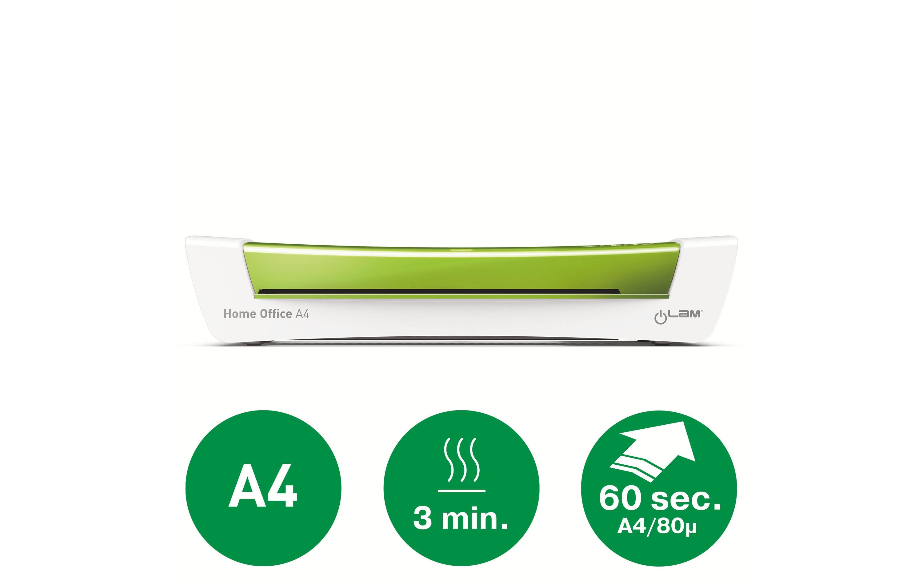 Leitz Bürogeräte Laminiergerät iLAM Home Office A4 125 µm, Grün Leitz Bürogeräte Laminiergerät iLAM Home Office A4 125 µm, Grün