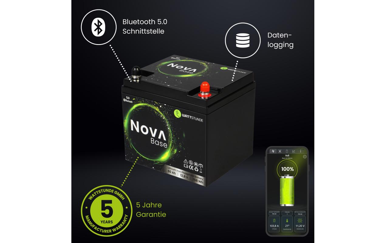 WATTSTUNDE Batterie NOVA Base 60 Ah LiFePO4