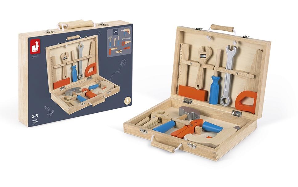 Janod Handwerker Brico'Kids Werkzeugkoffer Holz Janod Handwerker Brico'Kids Werkzeugkoffer Holz