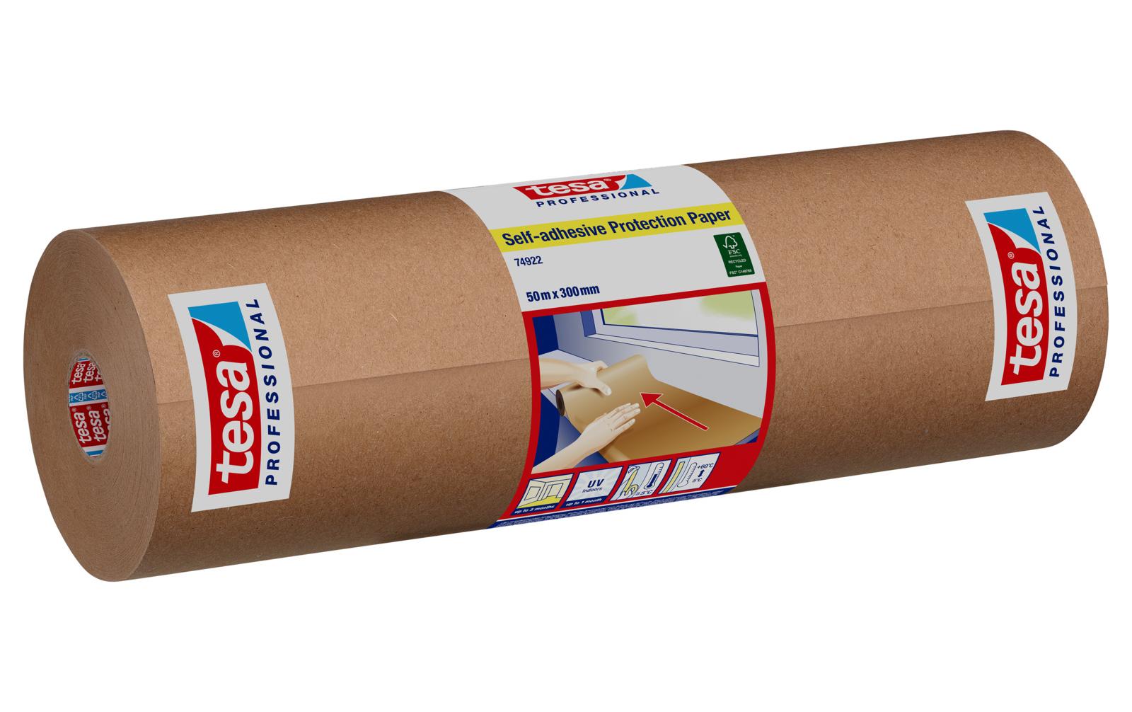 tesa Selbstklebendes Schutzpapier 1x Rolle 50 m x 30 cm