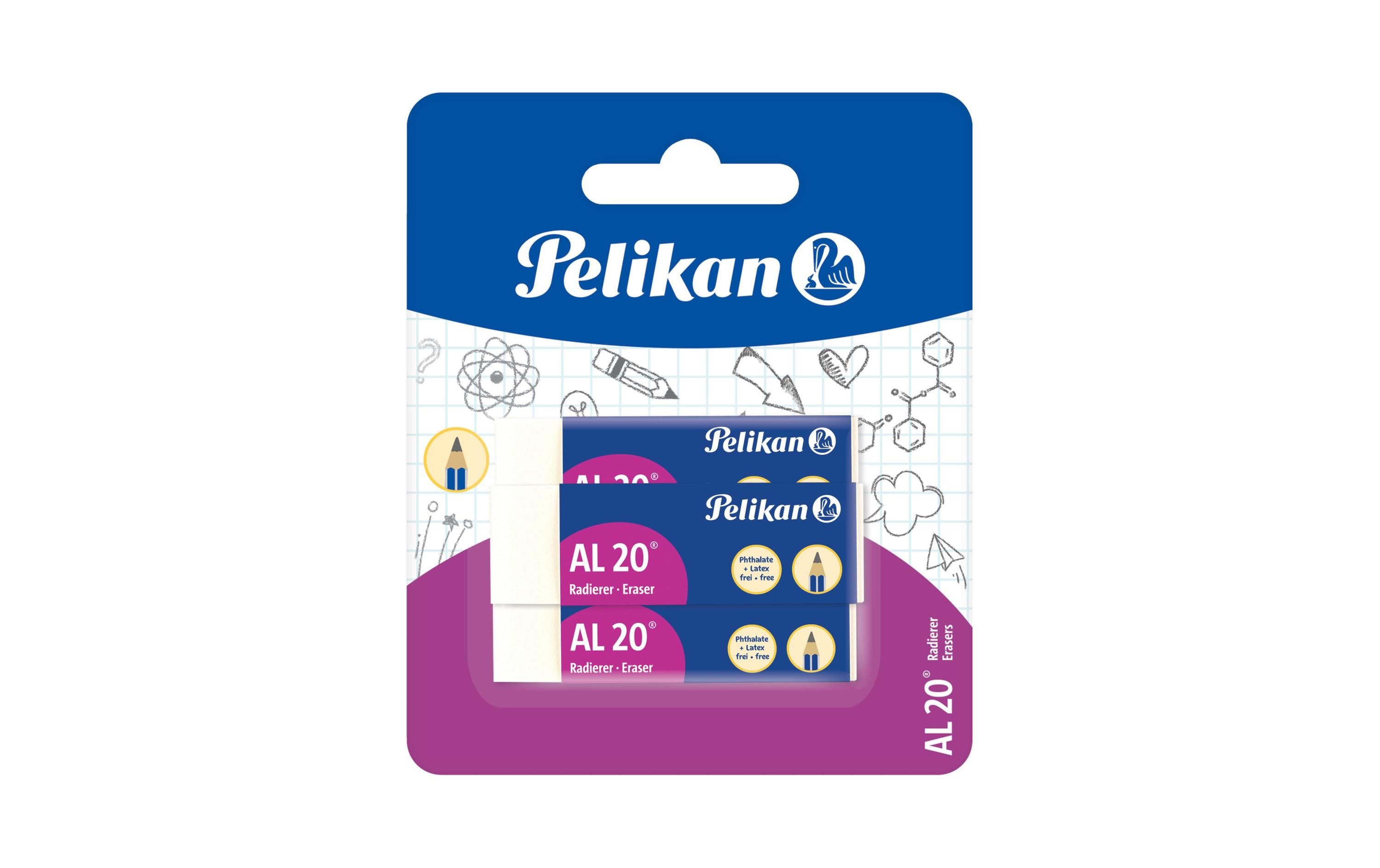 Pelikan Radiergummi AL 20 3 Stück, Weiss Pelikan Radiergummi AL 20 3 Stück, Weiss