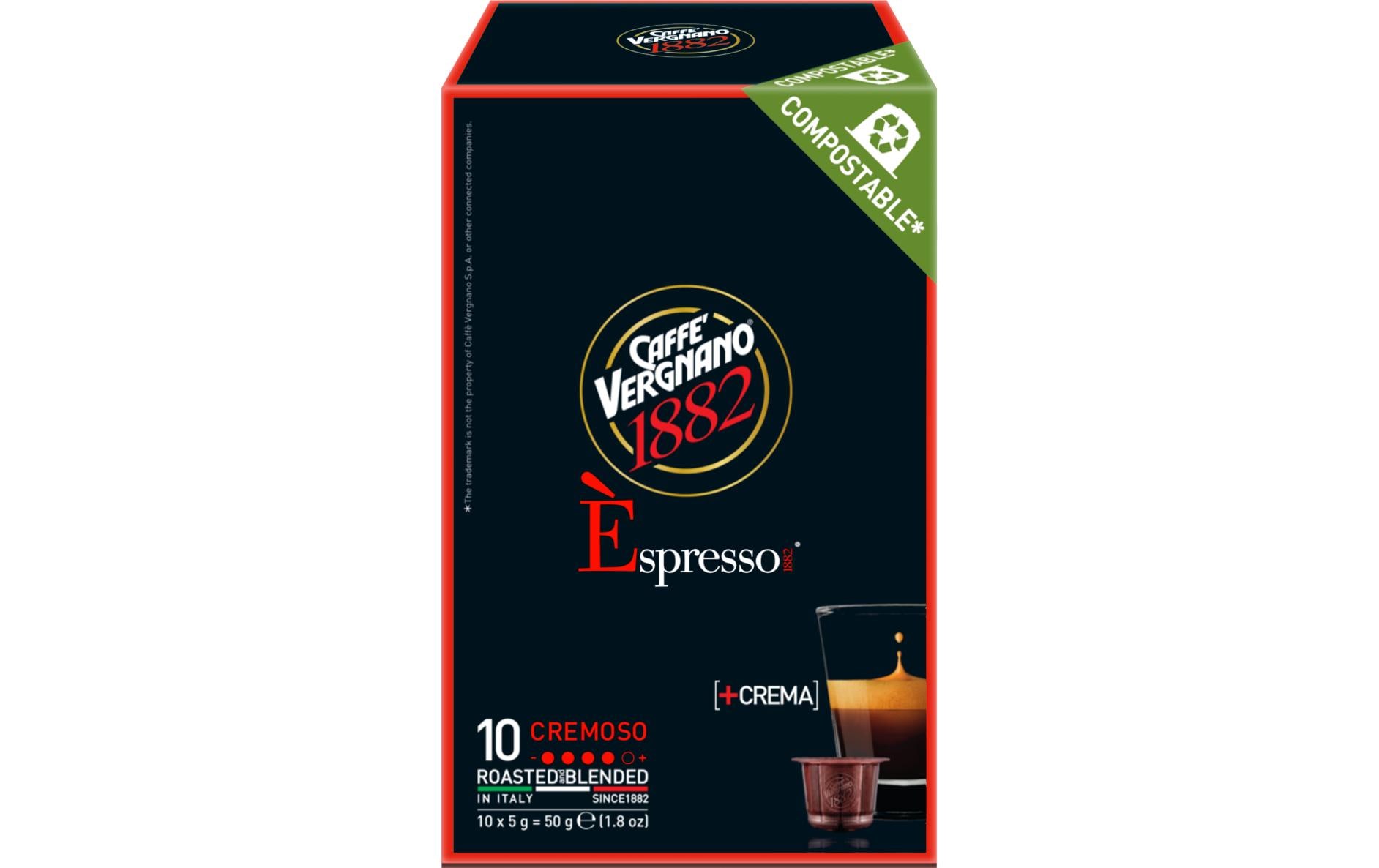 Caffè Vergnano Kaffeekapseln Espresso Cremoso 10 Stück Caffè Vergnano Kaffeekapseln Espresso Cremoso 10 Stück