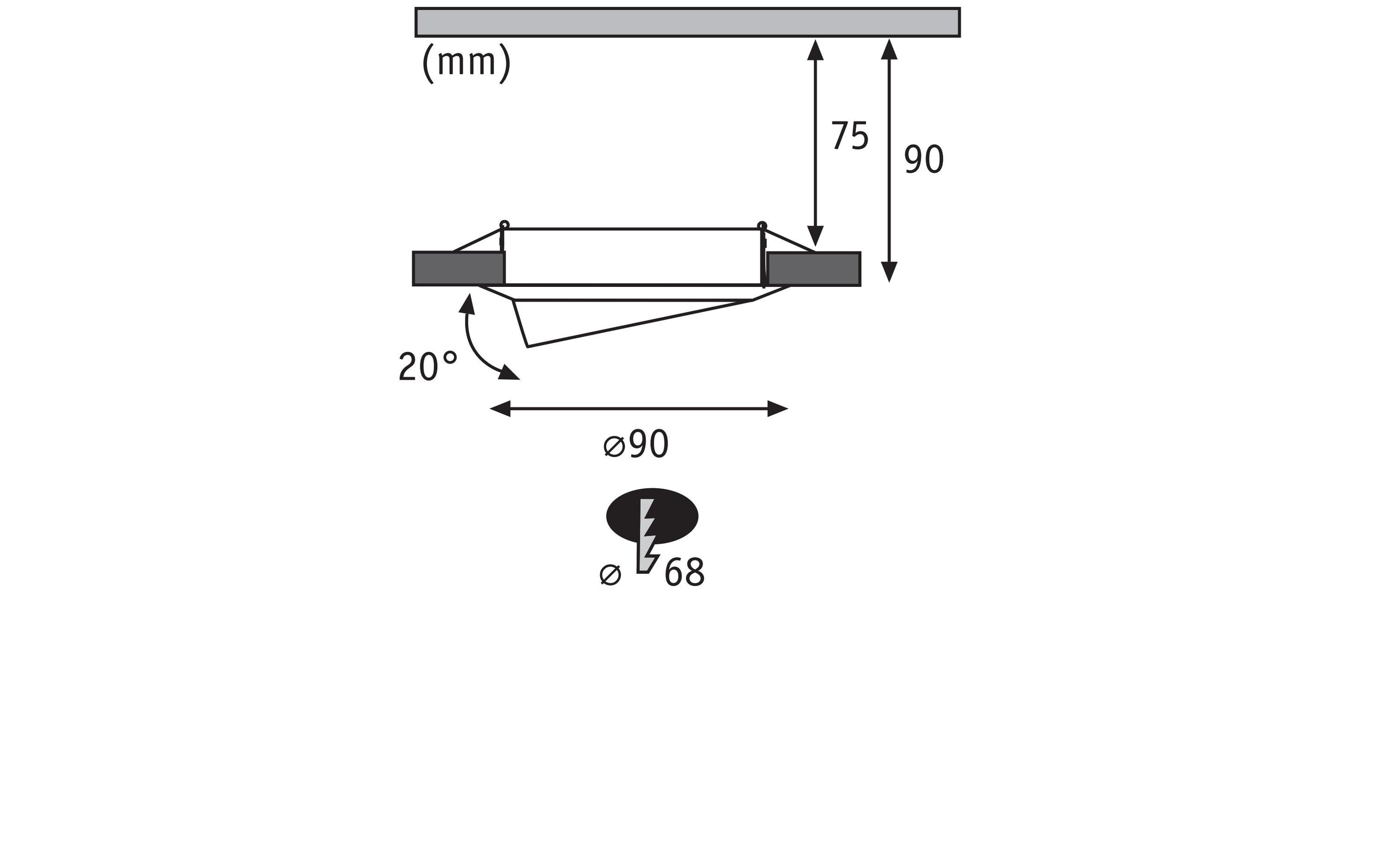 Paulmann Einbauspot LED Base Basisset, GU10, 10 x 10W, Weiss