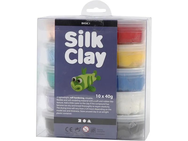Creativ Company Modellier-Set Silk Clay 10 x 40 g Mehrfarbig Creativ Company Modellier-Set Silk Clay 10 x 40 g Mehrfarbig
