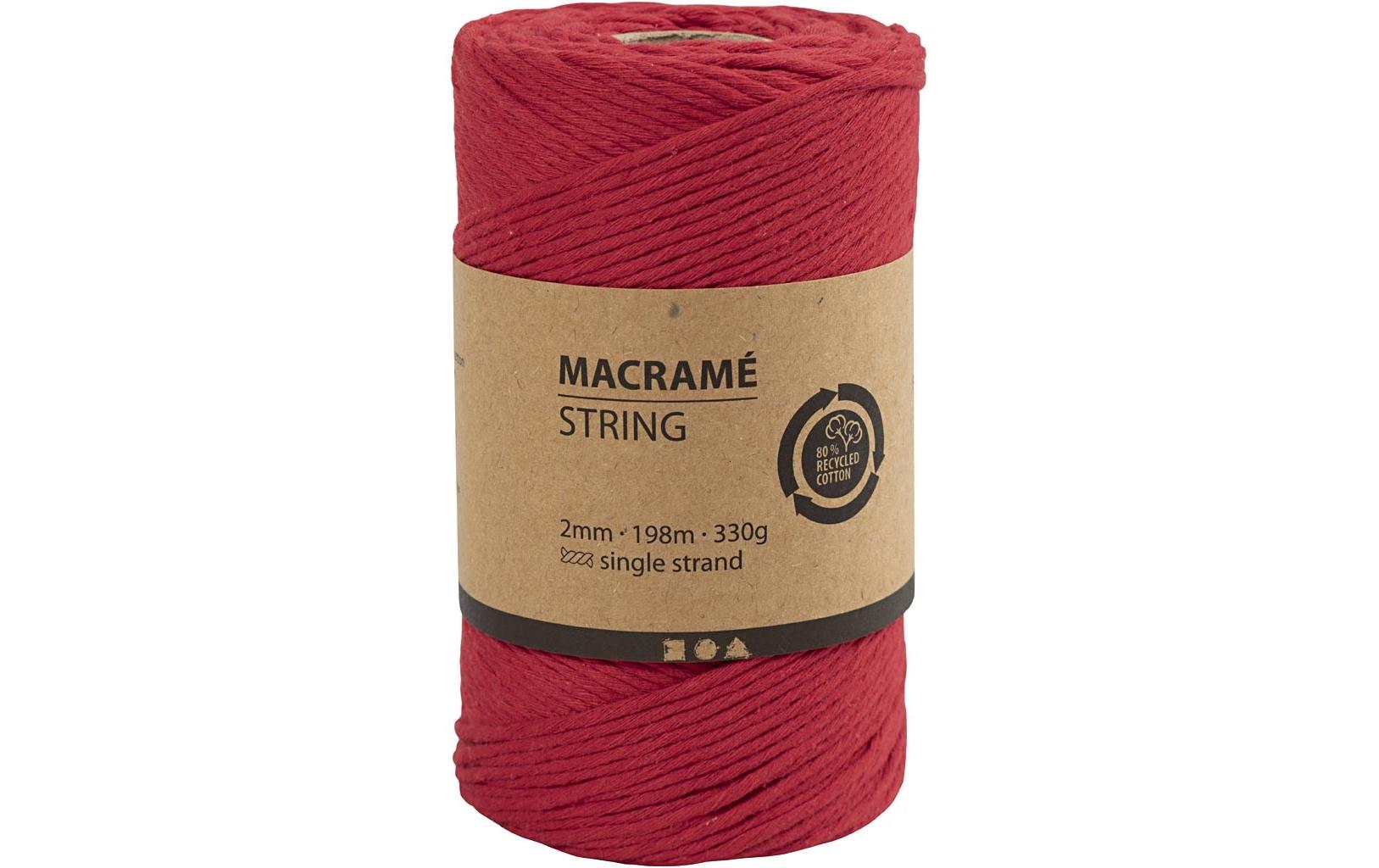 Creativ Company Baumwollgarn Macramé Kordel Rot Creativ Company Baumwollgarn Macramé Kordel Rot