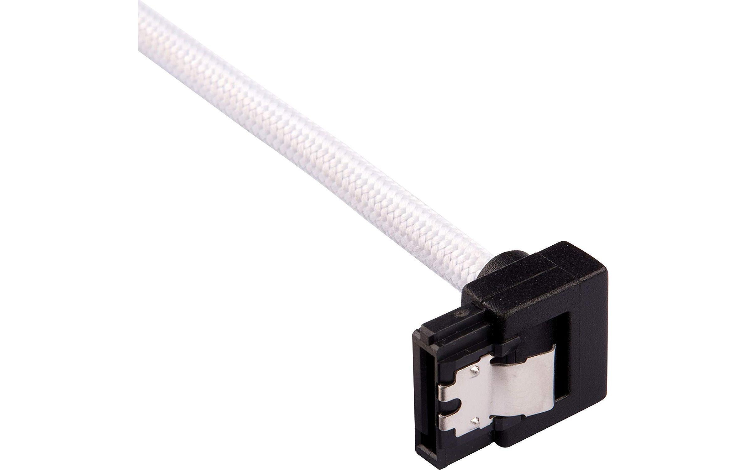 Corsair SATA3-Kabel Premium Set Weiss 60 cm gewinkelt Corsair SATA3-Kabel Premium Set Weiss 60 cm gewinkelt