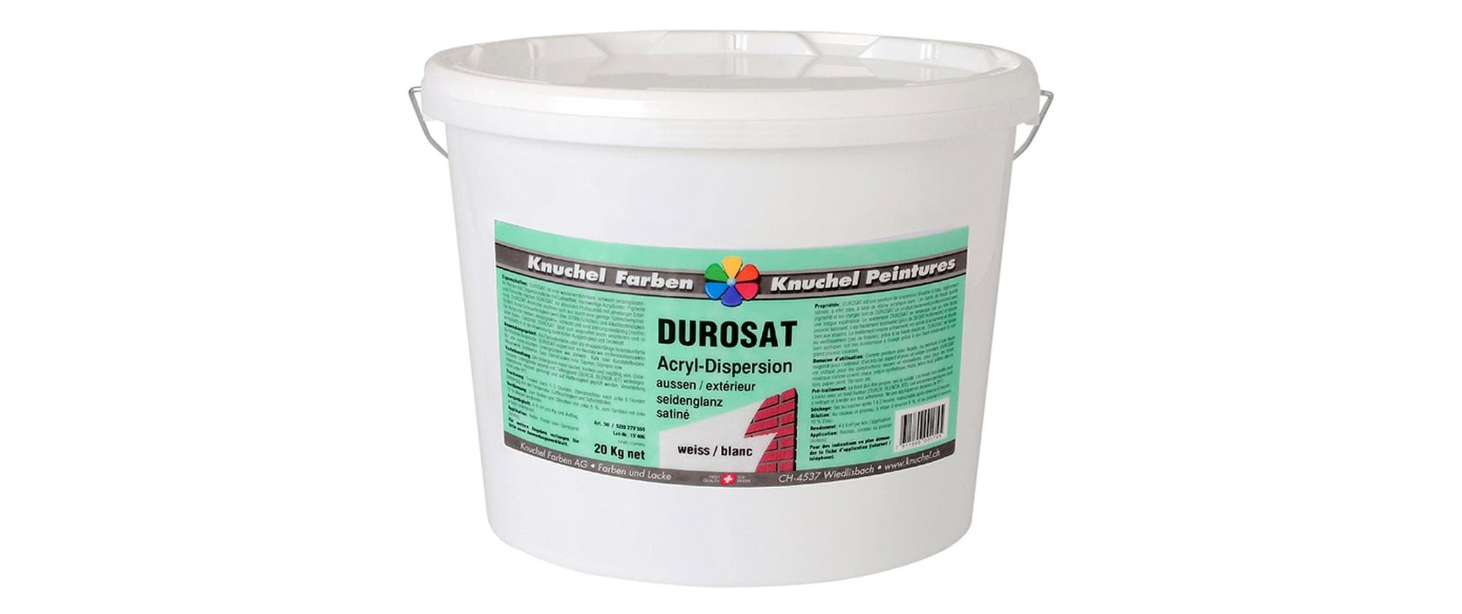 Knuchel Aussendispersion Durosat 1 kg Weiss 9003 Knuchel Aussendispersion Durosat 1 kg Weiss 9003